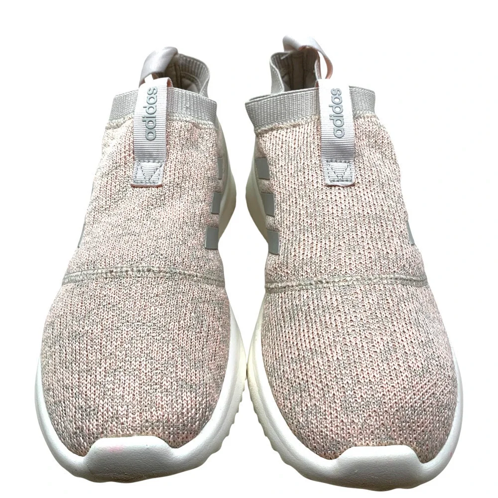 Adidas Ultimafusion Cloudfoam Pink/Gray Knit Slip On Sneakers Sz 10 B75967